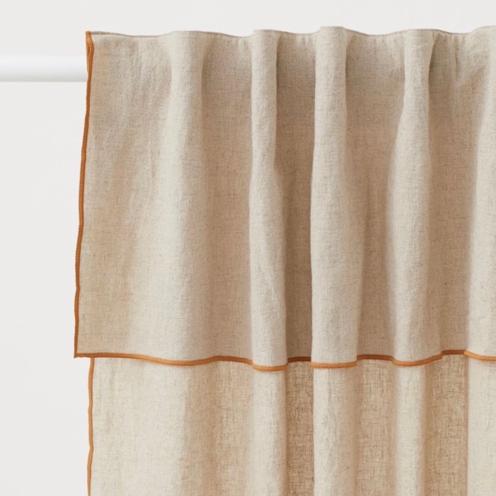 H&M Linen Blend Curtains (3 panels)